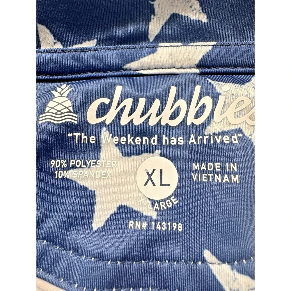 Chubbies American Flag Print Performance Polo Mens XL Red White Blue USA‎ - Picture 3 of 4